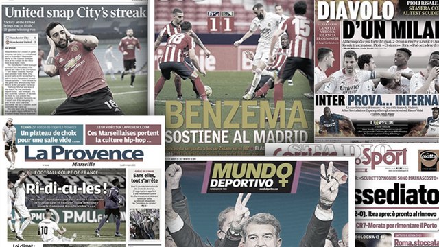 Le sauveur Karim Benzema met Madrid à ses pieds, l'élimination honteuse de l'OM fait les gros titres