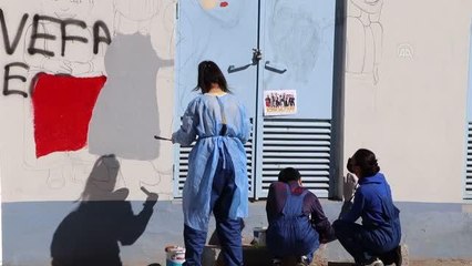 Siirt'te trafo binaları renkli motiflerle süsleniyor