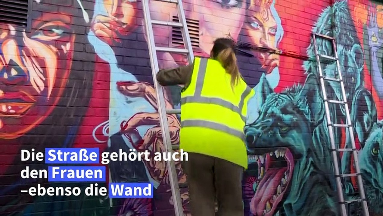 Frauentag: Street-Art-Künstlerinnen besprayen Londons Wände