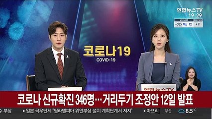 코로나 신규확진 346명…"거리두기 조정안 12일 발표"
