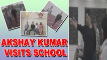 Akshay Kumar visits a school in Mumbai