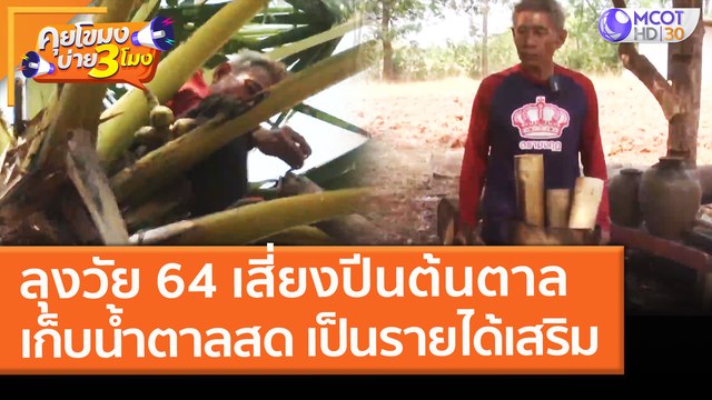 ลุงวัย 64 เสี่ยงปีนต้นตาล เก็บ น้ำตาลสด เป็นรายได้เสริม (8 มี.ค. 64) คุยโขมงบ่าย 3 โมง | 9 MCOT HD