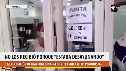Funcionaria no recibió a periodistas porque "estaba desayunando"