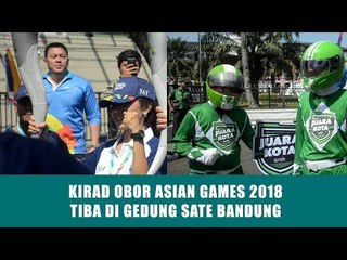 Kemeriahan Kirab Obor Asian Games 2018 di Kota Bandung