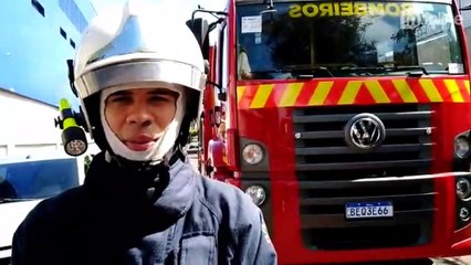 Incêndio atinge casa de máquinas de Supermercado; assista