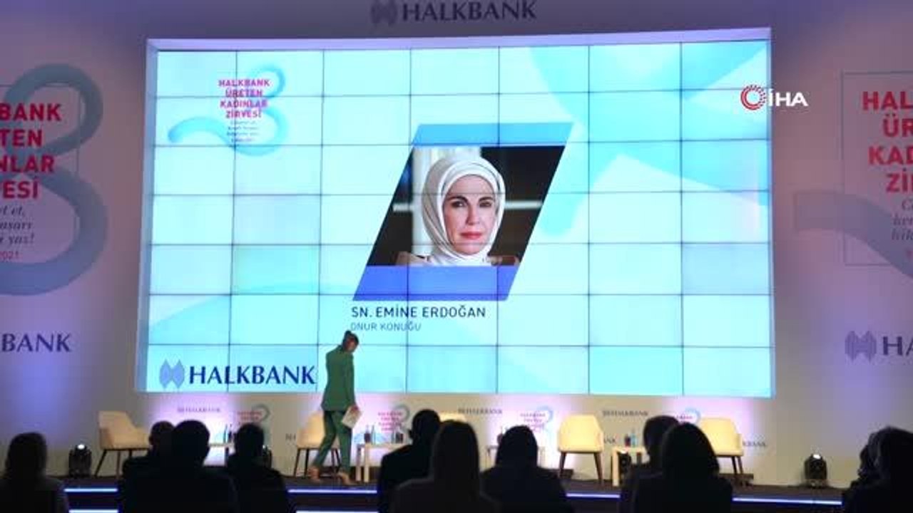 Emine Erdoğan, Halkbank Üreten Kadınlar Zirvesi'ne video mesaj gönderdi: "Kadın ruhunun yaşamın hamuruna katılmadığı bir gelecek, eksiktir, yarımdır.