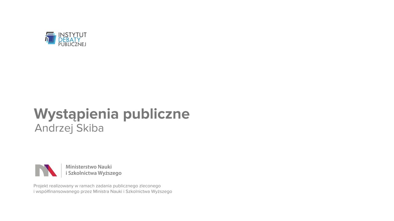 Andrzej Skiba - Wystąpienia publiczne