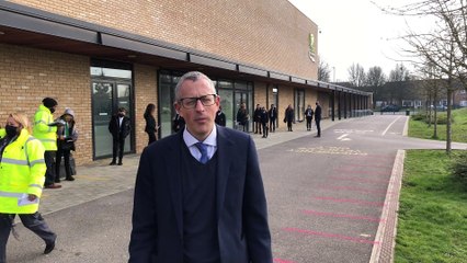 Park Community School in Havant  welcomes back students - who face a new regime of Covid-19 testing
