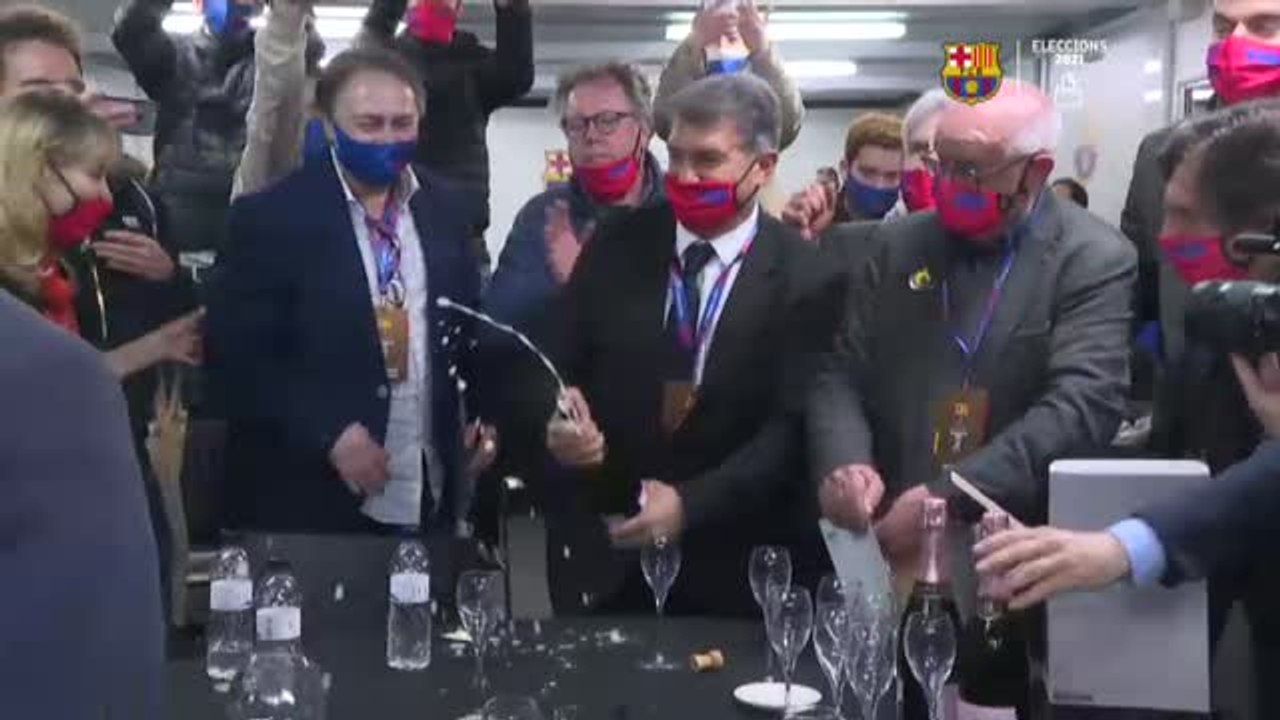 Joan Laporta gana las elecciones del Barça y visita a las plantillas de todas las secciones del club