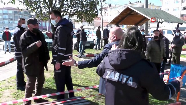 HES kodu isteyen zabıta ile vatandaş arasında tartışma