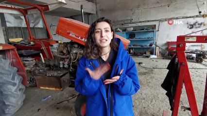 Ojeli Parmakları ile Tuğçe Öğretmenin Tamir Edemeyeceği Dizel Motorlu Araç Yok