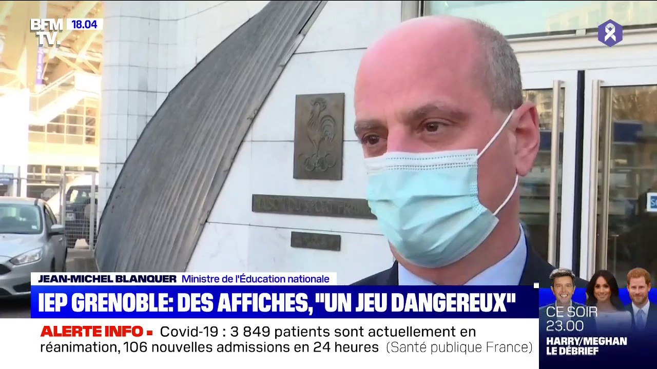 Jean-Michel Blanquer sur l'IEP de Grenoble: "Ceux qui jouent à ce jeu là jouent un jeu dangereux qui doit être condamné"