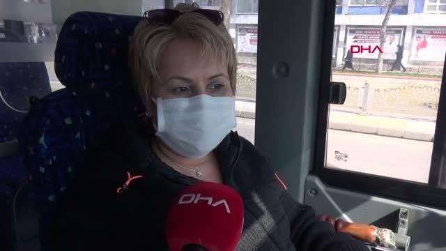 EDİRNE Ivanka Trump'ın dünyaya tanıttığı midibüs şoförü Pelin, 8 Mart'ı direksiyon başında geçirdi