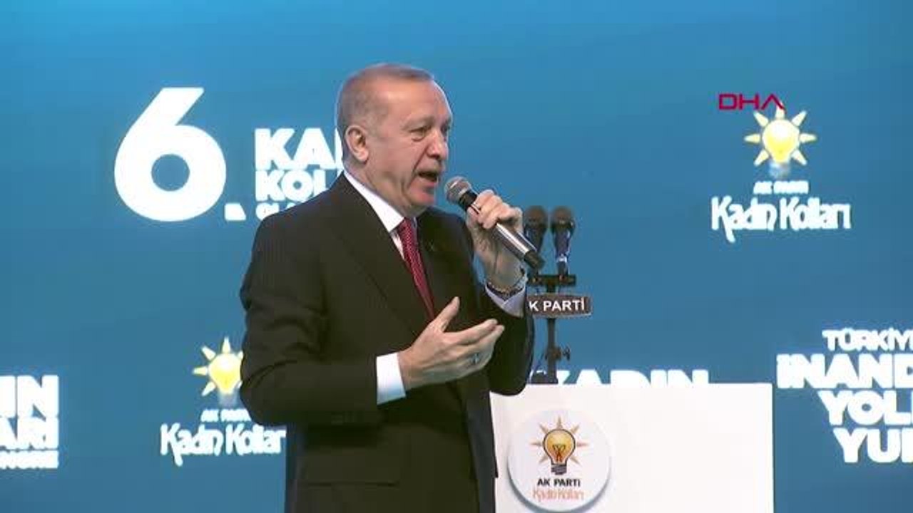 Son dakika haberleri... ANKARA-Cumhurbaşkanı Erdoğan, Kadın Kolları Kongresinde konuştu