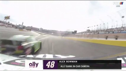 Nascar Cup Series Las Vegas 2021 Bowman Puncture Incredible Close Call Alfredo