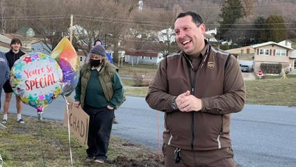 UPS Driver Brought To Tears With Block Party
