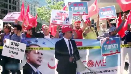 Erdoğan ABD'de böyle karşılandı