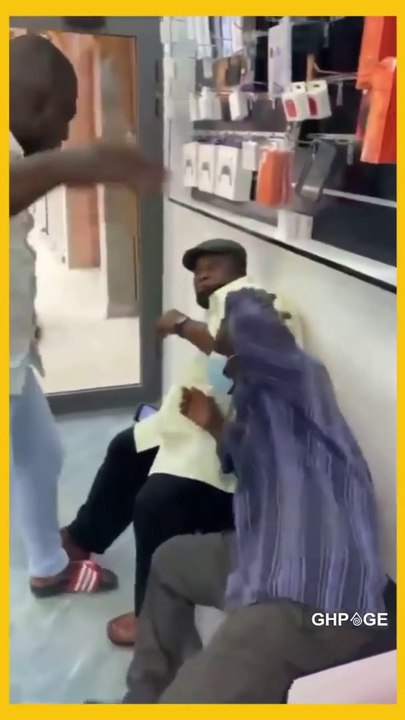 Two Old Men Caught Stealing Laptops, Beaten Like Goats In Viral Video