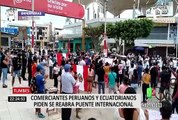 Tumbes: comerciantes peruanos y ecuatorianos piden reapertura del puente Internacional