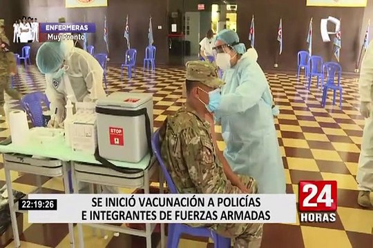 Inició la vacunación contra la COVID-19 a Policías y Fuerzas Armadas