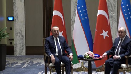 TAŞKENT - Dışişleri Bakanı Çavuşoğlu, Özbek mevkidaşıyla görüştü