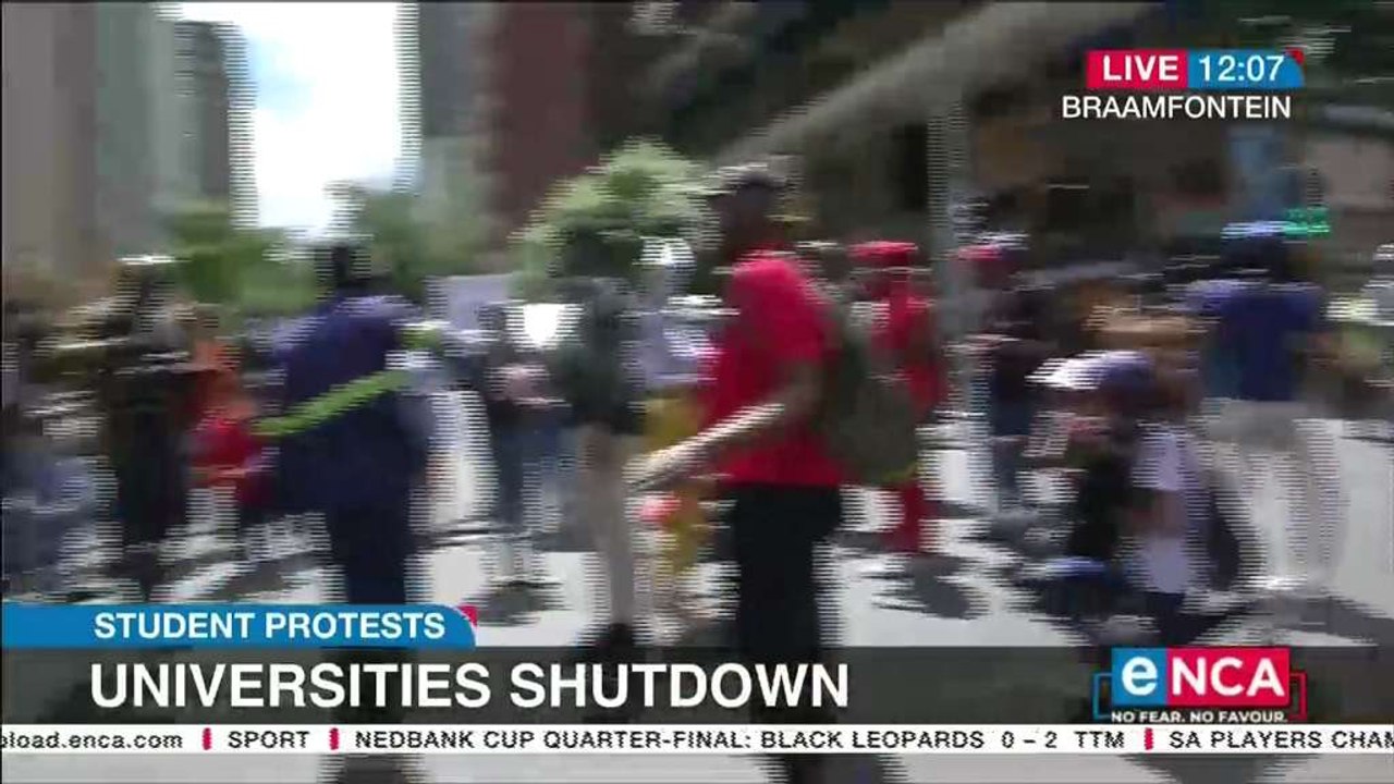 Students shut down Braamfontein