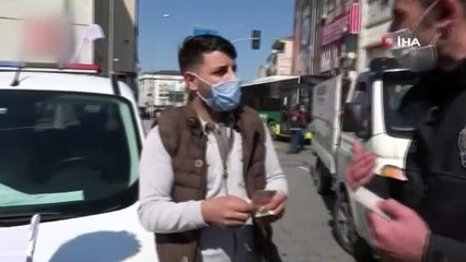 İstanbul'da ceza yiyen şahıs ile polis arasında gerginlik