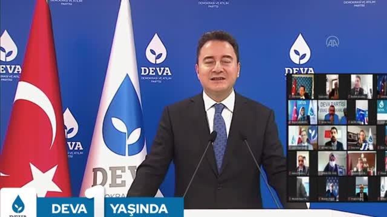 DEVA Partisi Genel Başkanı Babacan, partisinin birinci kuruluş yılı programında konuştu