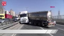 TEM Avcılar Mevkii'nde TIR kazası nedeniyle trafik yoğunluğu yaşanıyor.