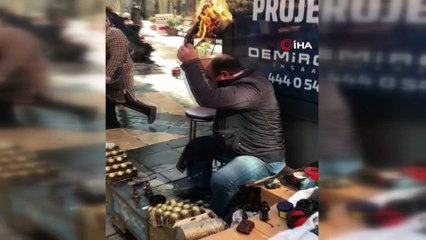 Ayakkabı boyacısının zor anları