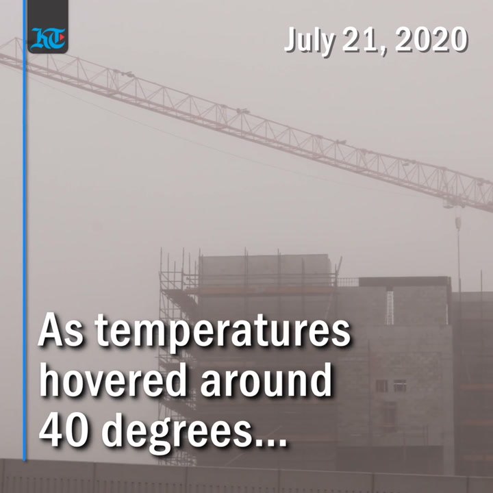 A thick blanket of haze enveloped parts of UAE on Tuesday afternoon