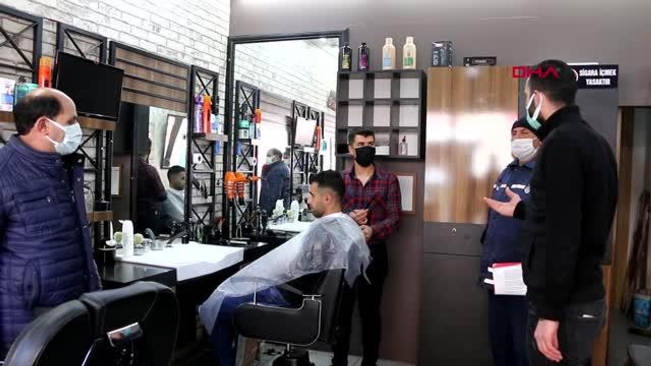 VAN Erciş'te berberler, kuaförler ve güzellik merkezlerinde tematik denetim