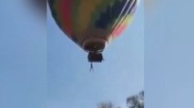 Meksika'da sıcak hava balon turundaki korku dolu anlar kamerada