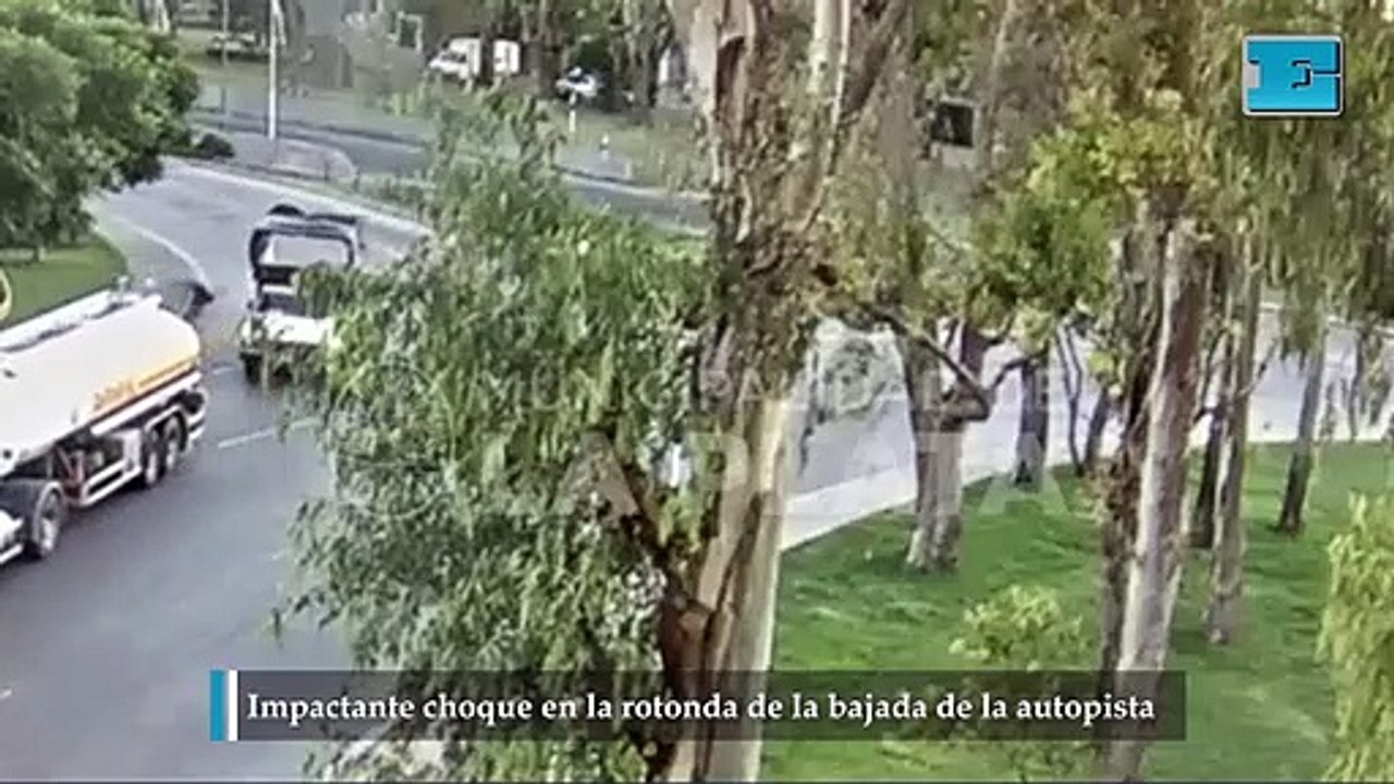Choque en la bajada de la autopista