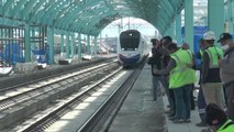 Ankara-Sivas YHT hattının performans testlerini yapan tren yeniden Sivas'a geldi