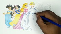 Beautiful Disney Princess Cinderella, Jasmine, Snow white, Belle, Ariel, Aurora