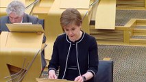 Nicola Sturgeon says four adults from two households will be able to meet up outdoors from Friday