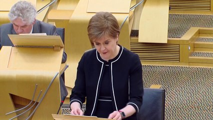 Nicola Sturgeon says four adults from two households will be able to meet up outdoors from Friday