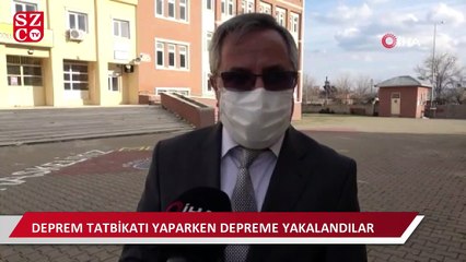 Download Video: Deprem tatbikatında gerçek depreme yakalanan öğrenciler kamerada