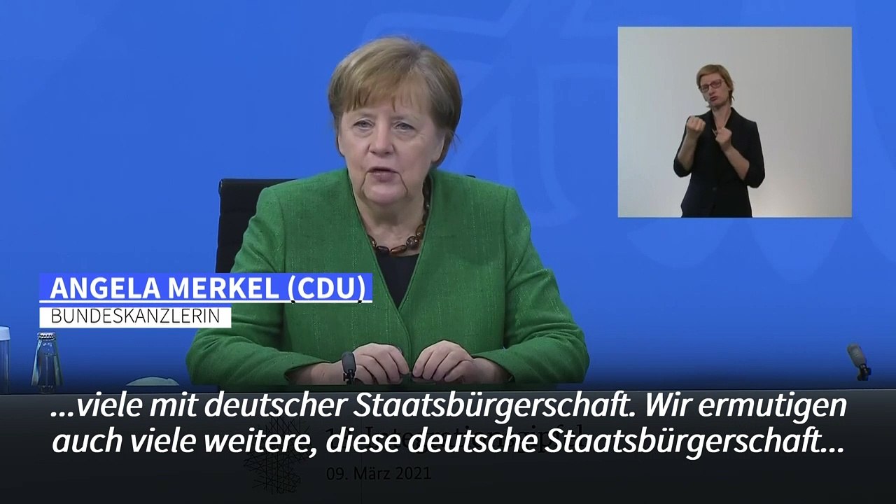 Merkel ermutigt migranten zu deutscher staatsbürgerschaft