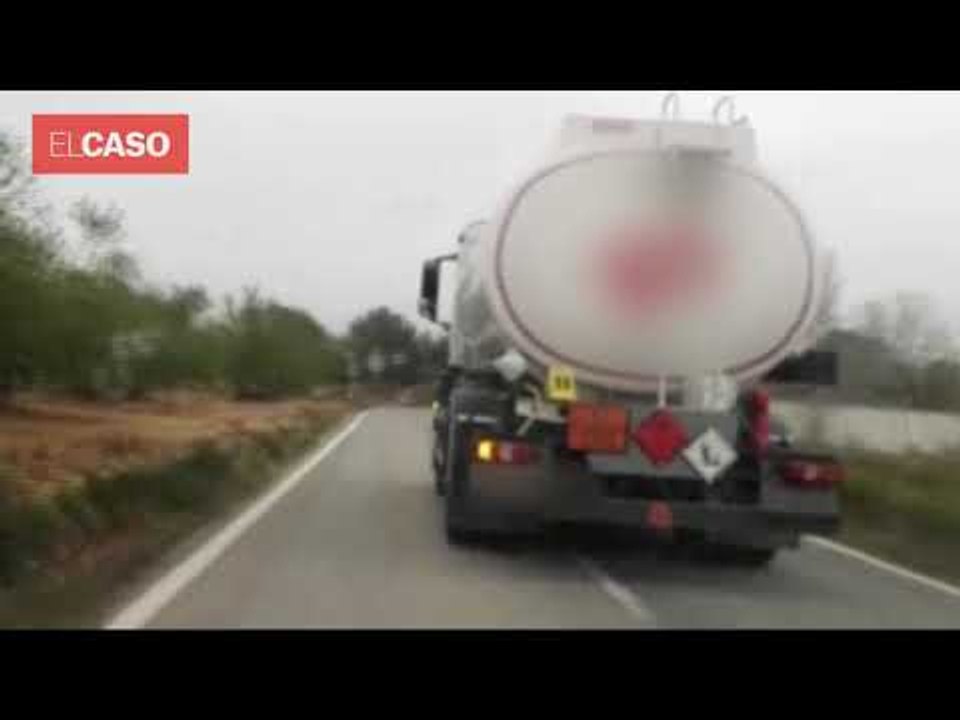 Un camió de matèries perilloses fent conducció temerària a Alcover