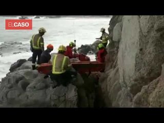 Espectacular evacuació d'un ferit a Lloret de Mar per part dels Bombers