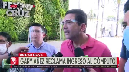 Gary Áñez reclama ingreso al centro de cómputo