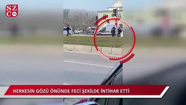 Araçlara çarpıp, tüfekle rastgele ateş açan sürücü, intihar etti; O anlar kamerada!