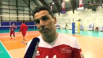 Mickael Delcamp après la défaite de Martigues Volley contre Saint-Nazaire