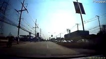 Car Has Close Call with Truck Making U-Turn