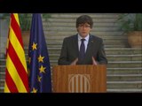 Declaració institucional de Carles Puigdemont, el dissabte 28 d'octubre