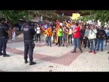 Tensió entre manifestants independentistes i els seguidors de Ciutadans a Sant Andreu de Llavaneres