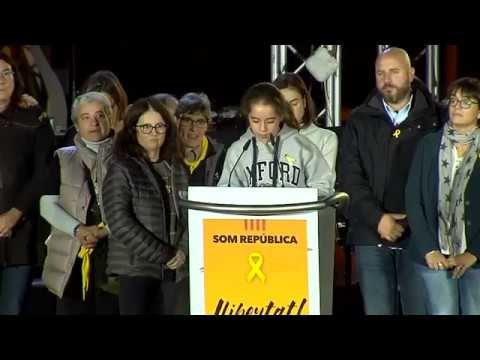 Discursos dels familiars dels consellers cessats i els líders sobiranistes empresonats