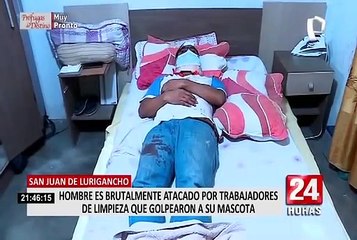 Recolectores de basura fueron captados golpeando a perro que les ladró en SJL